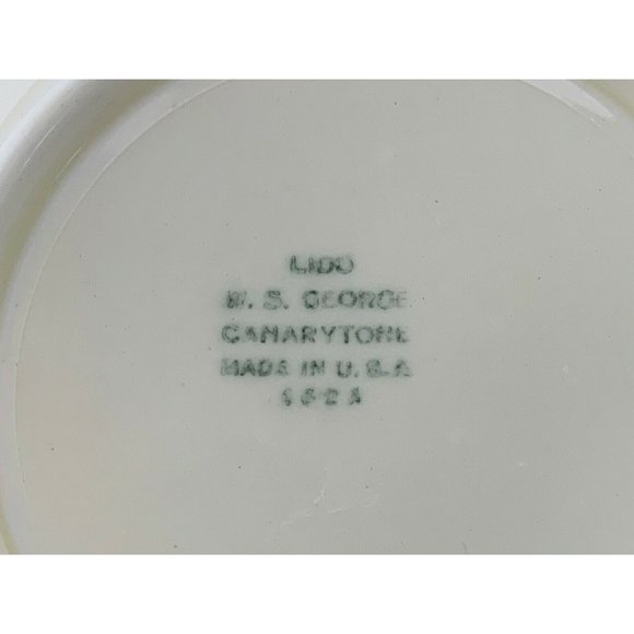 Vintage W.S. George Lido Canarytone - Pair of Rimmed Soup Bowls - 8" - Floral - Picture 7 of 8